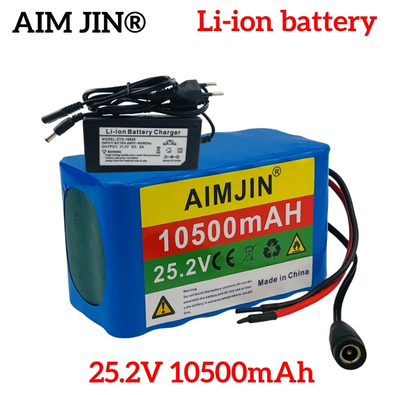 6S3P 24V 25.2V 10.5Ah 18650 Li-ion Battery For Various Electronic Devices and Transp ortation equipment  Built-in BMS