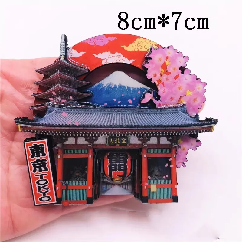 Japan Wooden Fridge Stickers Tokyo Osaka Travelling Souvenris Mount Fuji Fridge Magnets Home Decoration Wedding Gifts