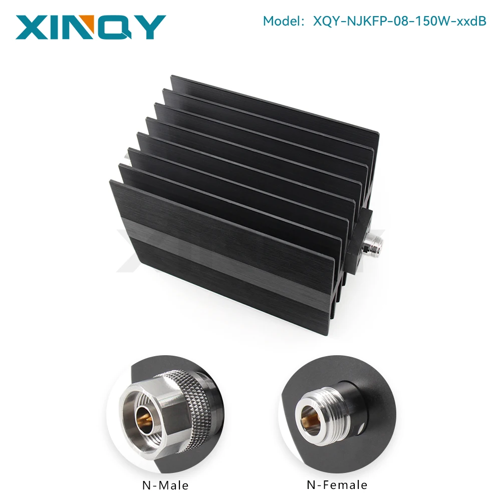 XINQY 150W High-Power RF Signal Attenuator, 18GHz N-Type Fixed Attenuator, Available in 10/20/30/40/50/60 dB Values, 50 Ohm Impedance