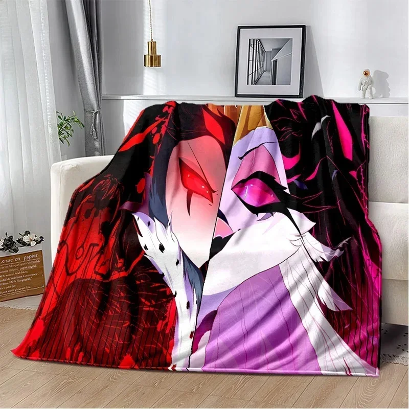 2026 3D Printing Anime Helluva Boss Cartoons Hotel Soft Blankets,Keep Warm Throw Blanket For Picnic Beds Sofa Home Bedroom Gift