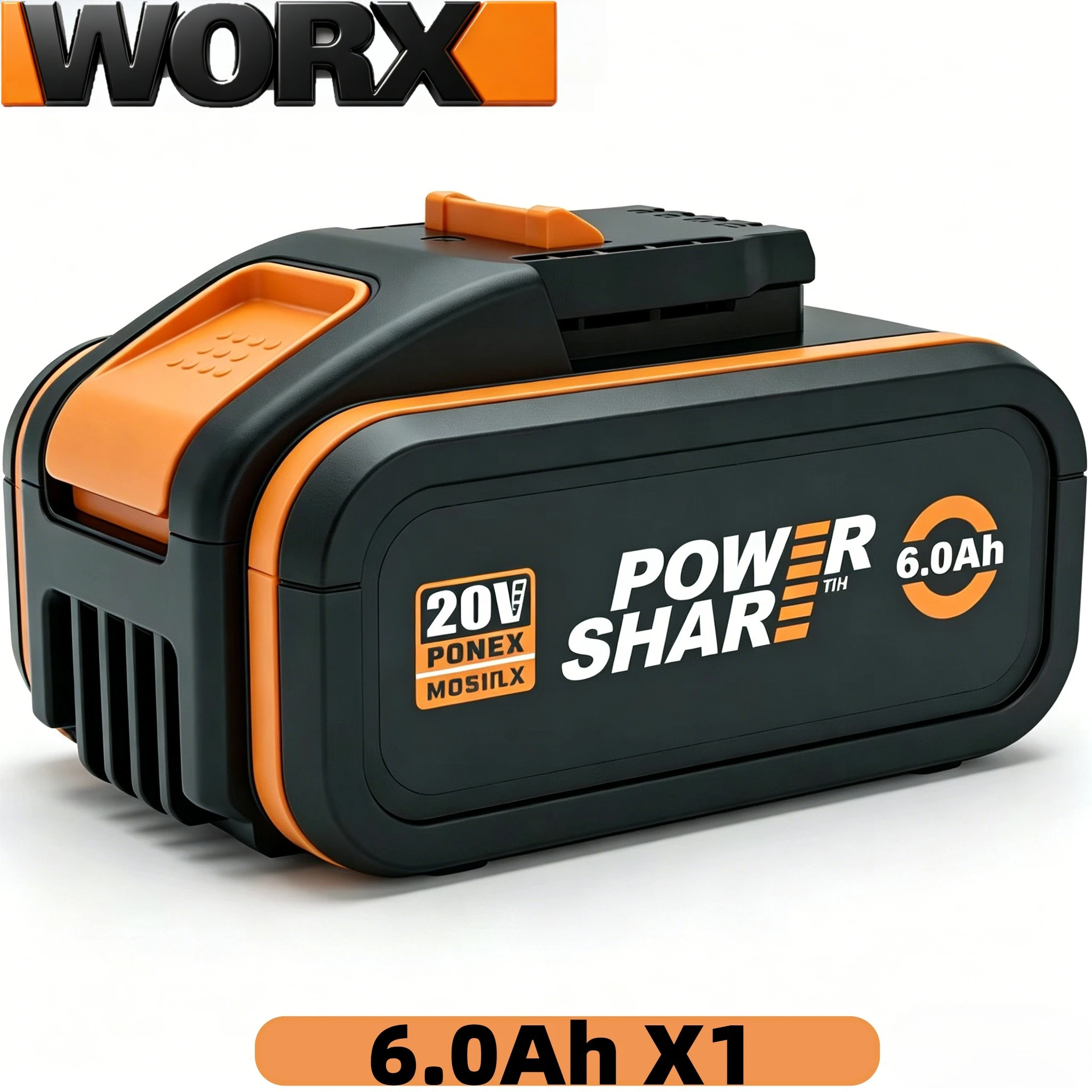 

Genuine WORX 20V 6.0Ah Battery WA3572 WA3570 WA3014 Rechargeable Lithium Battery for WORX WX390 WX176 WX386 WX678 Power Tools