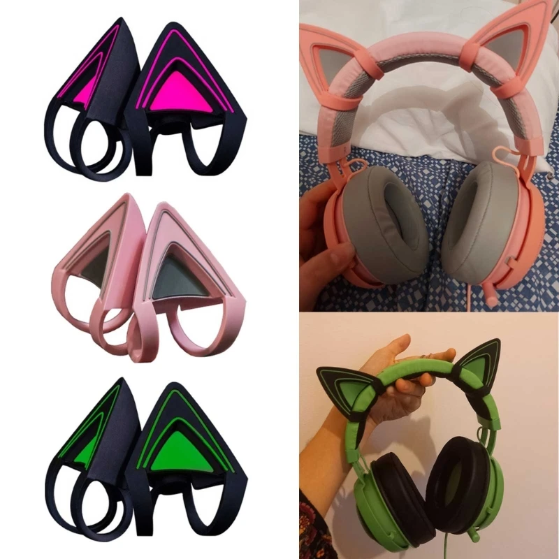 Add Ons Attachment  Cat Ears for razer Kraken V2 Headphones Headsets