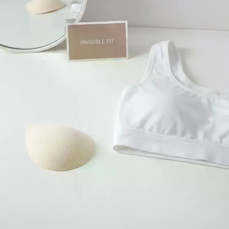 Soft Breathable Bra Insert Pads Triangular Teardrop 4 Sizes For Sports Bras Swimwear