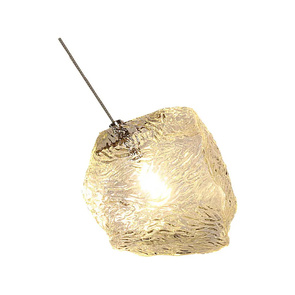 Cube Glass Chandelier Elegant Nordic Style Ceiling Light for Bedroom Hallway Balcony Bar Ice Cube Glass Chandelier