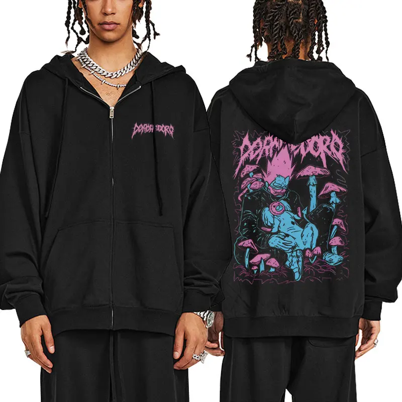 

Anime Dorohedoro En Noi Nikaido Kaiman Zipper Hoodie Men Women Casual Gothic Zip Up Jacket Unisex Oversized Zip Up Sweatshirt