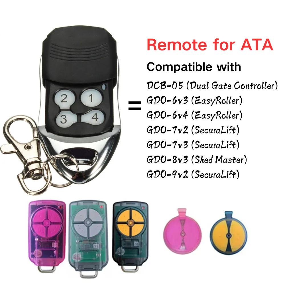 

Remote Control For Gate Garage Door Commands For ATA PTX5 PTX2 BND TRITRAN Universal Remote Control