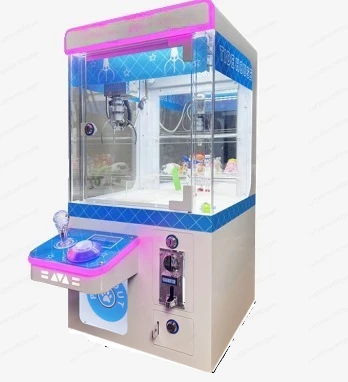 Mini doll grabbing machine Internet celebrity commercial coin-operated children's small fully transparent clip doll machine
