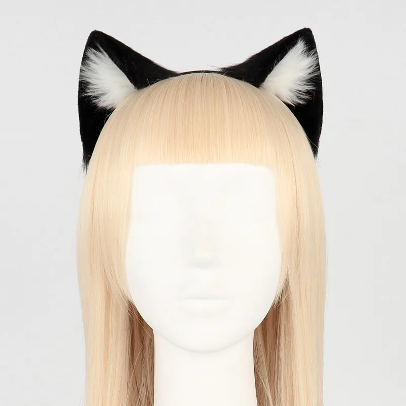 Cosplay Cute Dog Cat Ears Headband Hair Hoop Dog Ears Kemonomi Makeup Halloween Carnival Party Handmade Furry Party Headpiec image 2