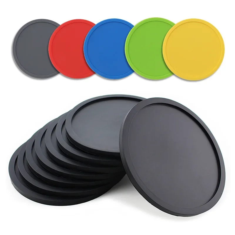 

Silicone Non-slip Drinking Coaster Set Holder Cup Mat Pad Table Placemats Nonslip Coffeee Kitchen Accessories