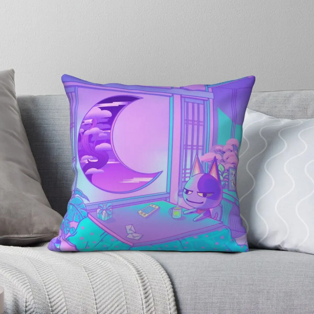 

New Horizon Square Pillowcase Polyester Linen Velvet Creative Zip Decor Pillow Case Room Cushion Cover Wholesale