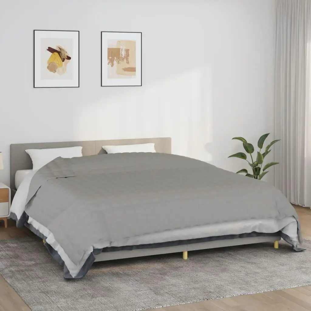 Ultra-Comfort Weighted Blanket 220x260 cm - 11 kg Grey Soft Fabric for Relaxation & Sleep