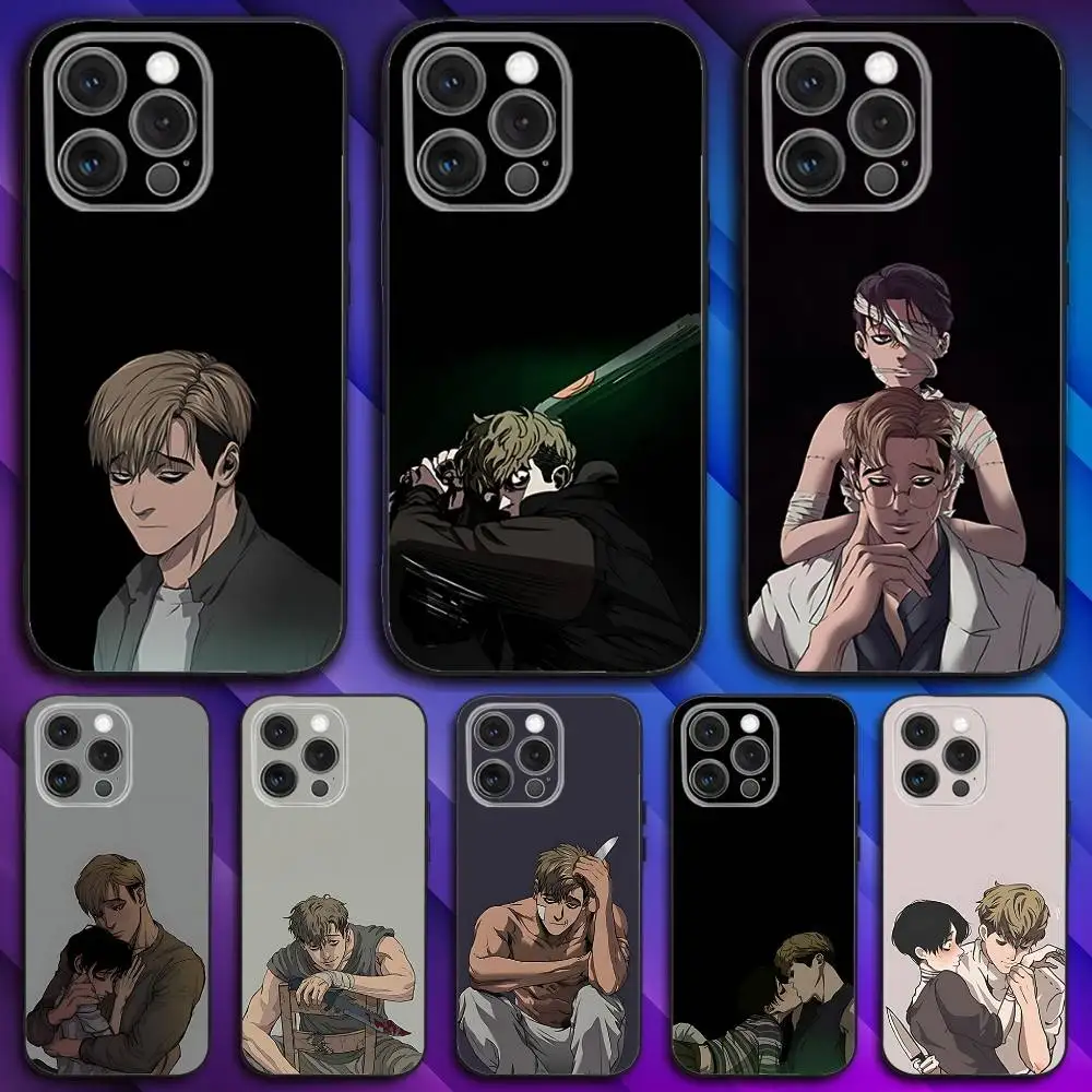 

Killing S-Stalking Manga Phone Case For iPhone 16,15,14,13,12,11,Pro,Max,Plus,X,XS,SE4,E,Mini,Soft Black Case