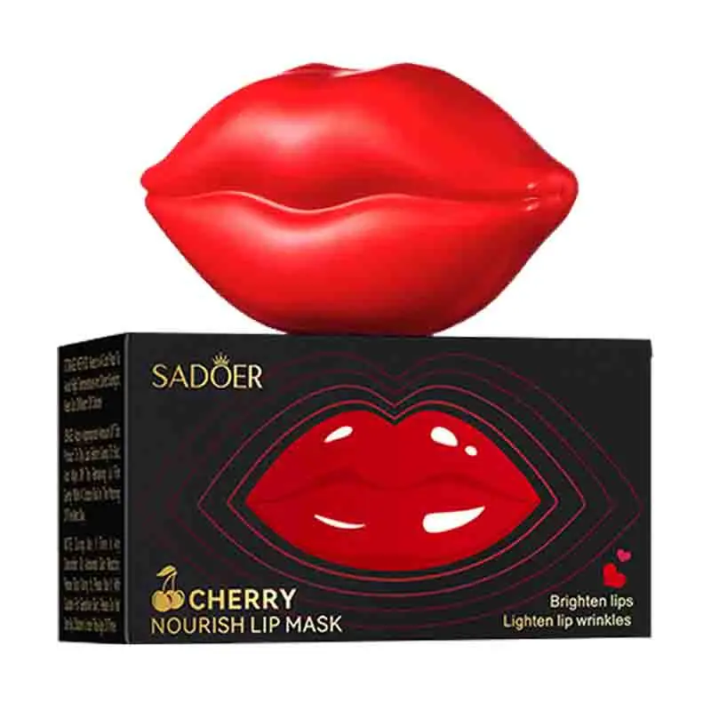 SADOER Cherry Moisturizing Lip Mask Lips Skincare Nourishing Brightening Lip Plumper Hydrating Lip Cream Beauty Lips Plumper