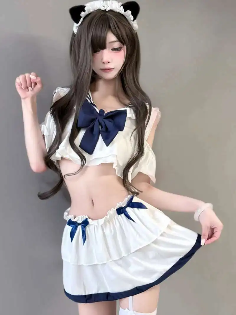 

Соблазнительная сексуальная униформа Sailor Pure JK, перспективная мягкая униформа для девочек, комплект для женщин, милые модные юбки, новинка 2025 года, сладкий QPL7