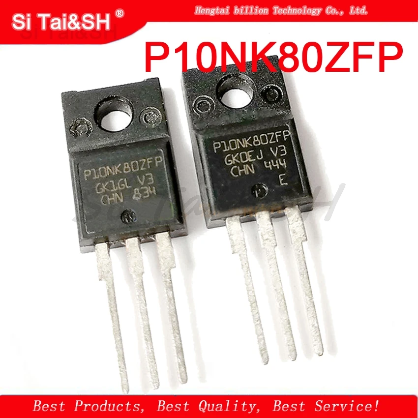 10pcs/lot 10N80 P10NK80ZFP STP10NK80ZFP TO-220F 10A / 800V LCD MOS field-effect transistor new original