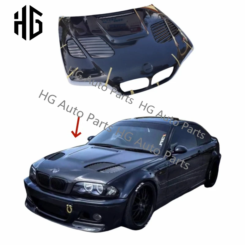 

Carbon Fiber Front Bonnet Hoods Fit for 2002-2005 BMW 3 Series E46 M3 Bumper Car-styling Engine Covers