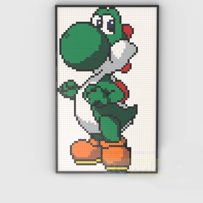 

4037 шт. Moc Yoshi настенная картина художественная развивающая игрушка для детей подарок на день рождения увеличение детских операционных способностей творчество
