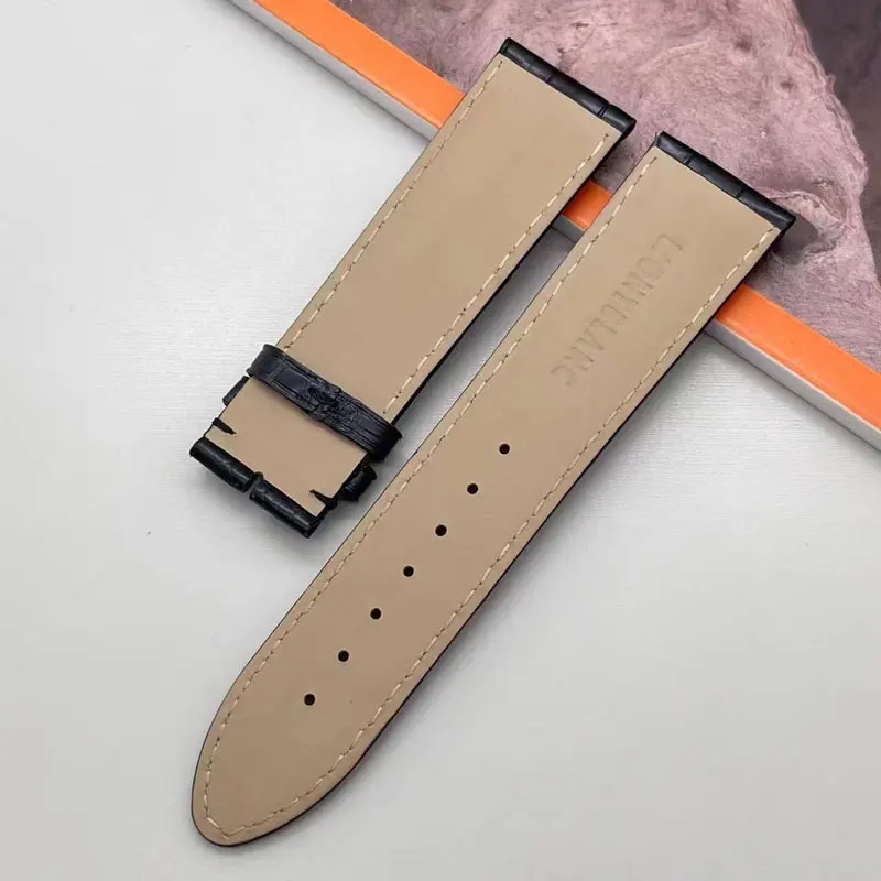 FUYIJIA New Custom MONT-BLANC Watch Band Handmade Alligator Strap 17MM 20MM 22MM Genuine Leather Belt Crocodile Skin Watchbands