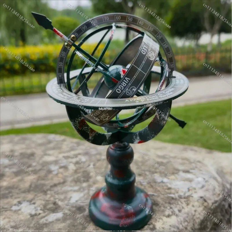 For Vintage Nautical Imitation Bronze Tabletop Ornaments Display Supplies Globe Tabletop Ornaments