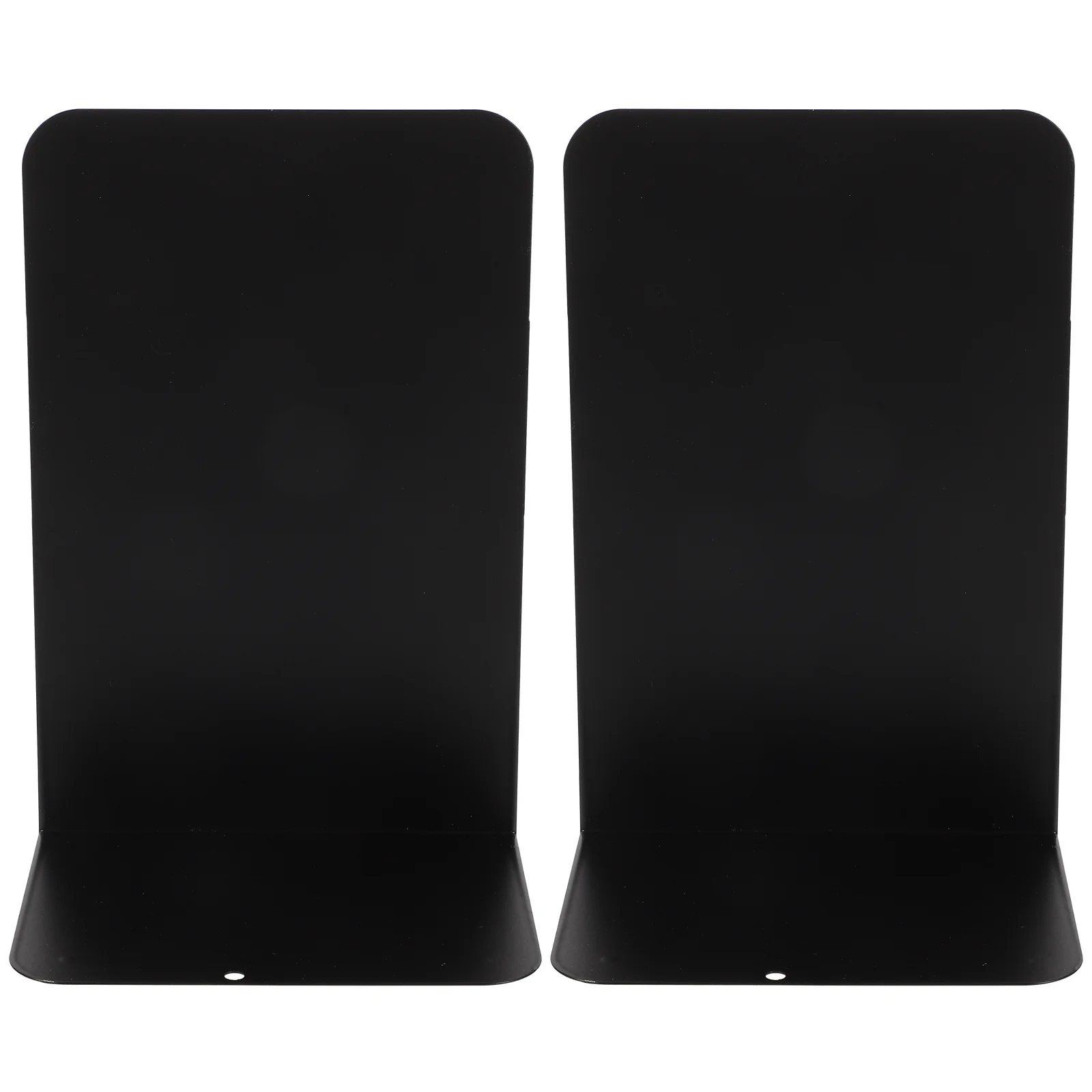 زوج واحد من حامل الكتب المعدني شديد التحمل والديكور بتصميم عصري أسود وقاعدة ثابتة ومضادة للانزلاق وحامل كتب آمن للكتب #5