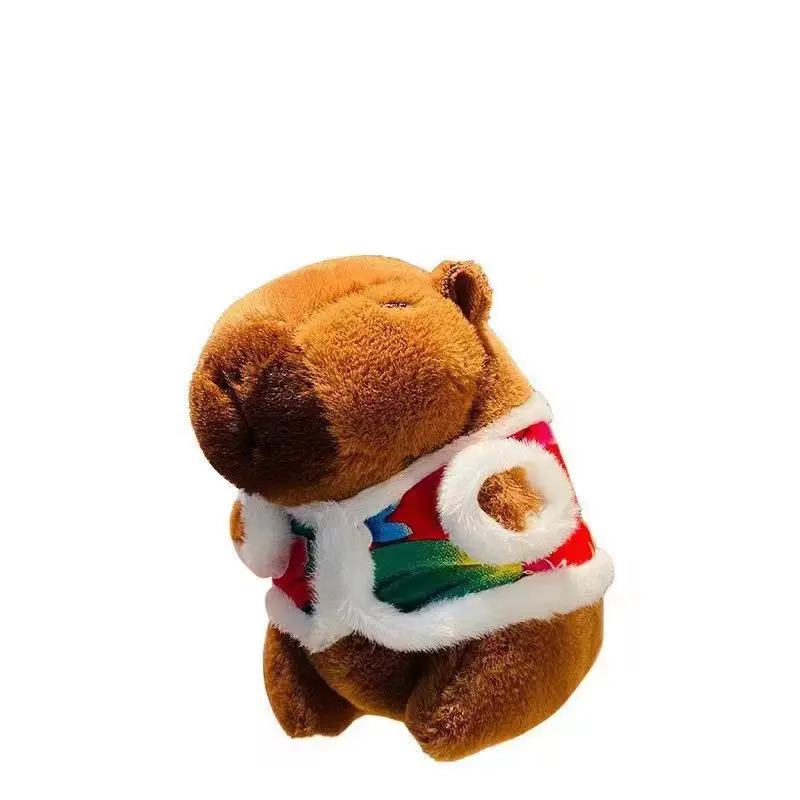 LLavero de muñeco de peluche de Capibala, colgante pequeño para mochila de estudiante, novedad