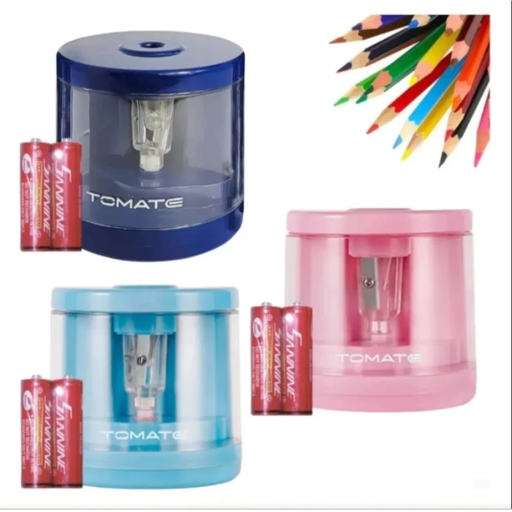 Two-hole Electric Pencil Sharpener Switch Battery Charging Automatic Pencil Sharpener Portable Pencil Sharping Tool
