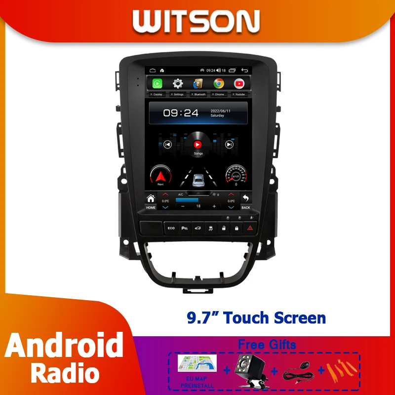 

Vertical Car Radio Media Player keep Eco,seatbelt,airbag,sport model For Opel Astra J Vauxhall Buick Verano 2009-2015 Carplay