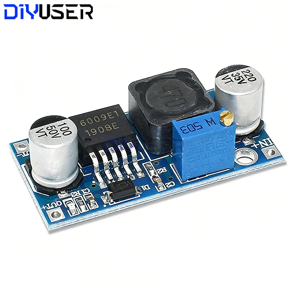 XL6009 DC-DC Boost Converter Module Adjustable Step Up Power Supply 3-35V to 5-50V for LED Driver Lithium Battery