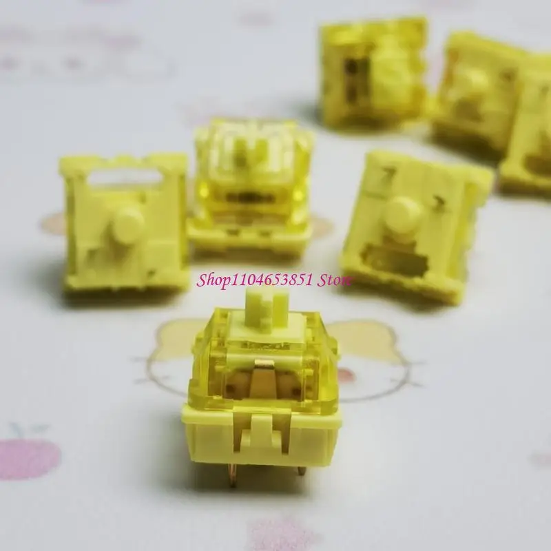 10/30/50/100Pcs Yellow Linear Keyboard Switches Quiet Long Life Linear