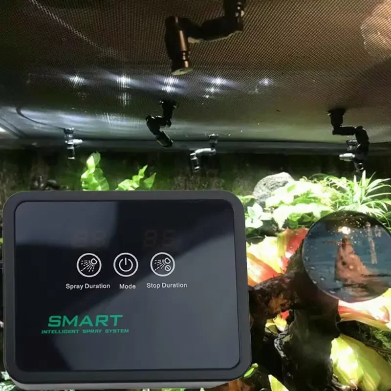 for Automatic Reptile Fogger Touch Screen Sprinkler Control Electronic Humidifier Timer Mist Rain Frost Spray System for