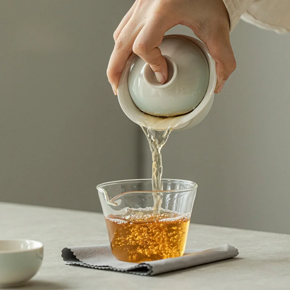 Stunning Colors Handmade Smudge Protable Teaware Sets Outdoor Cups Teapot Tea Maker with Storage Bag Picnic Handbag Gift Teaset - Image 4