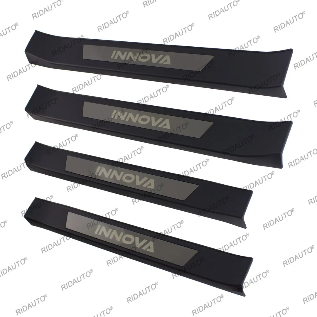 Door Sill Scuff Plate Protector Trim Pedal Sticker Accessories Car MPV Threshold Strip For TOYOTA INNOVA 2023 2024 2025