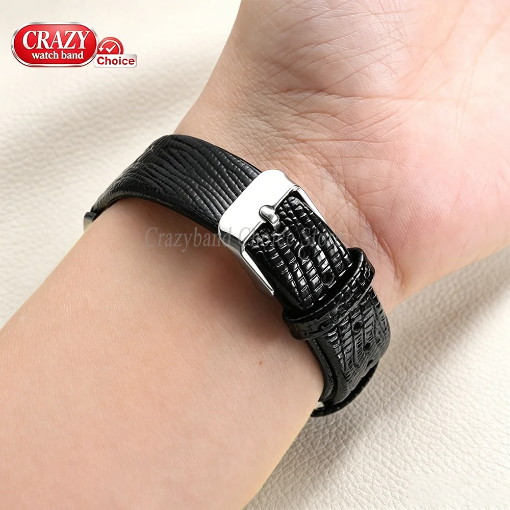 Schlanke Leder-Uhrenarmbänder, weich, für Herren und Damen, Ersatzarmband, hochwertiges Business-Universal-Armband, 8 mm, 10 mm, 12 mm, 14 mm, 16 mm, braun – Detail 7