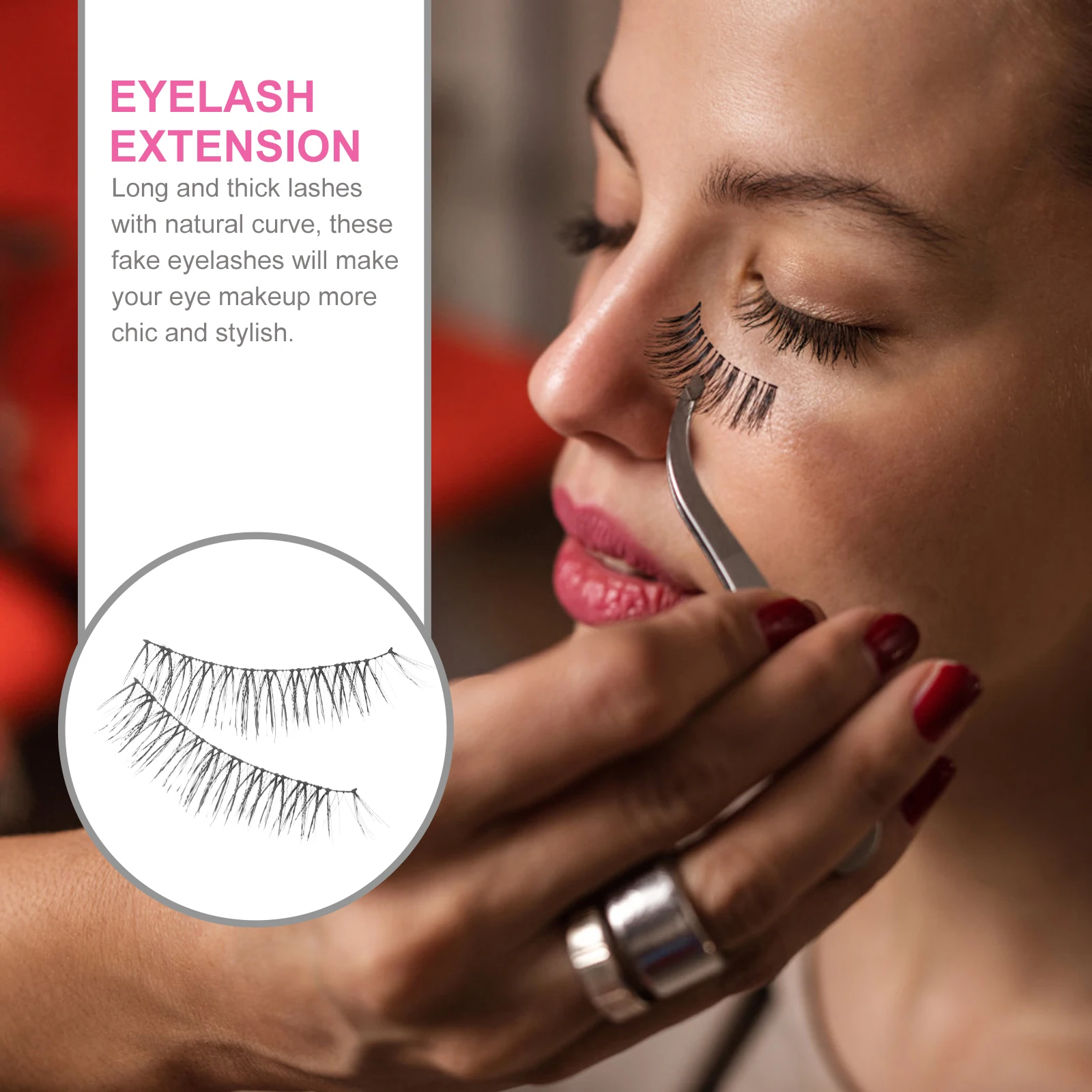 

4 Pairs Attractive Natural False Eyelashes Thick Makeup Long Lifelike Extensions for All Occasions