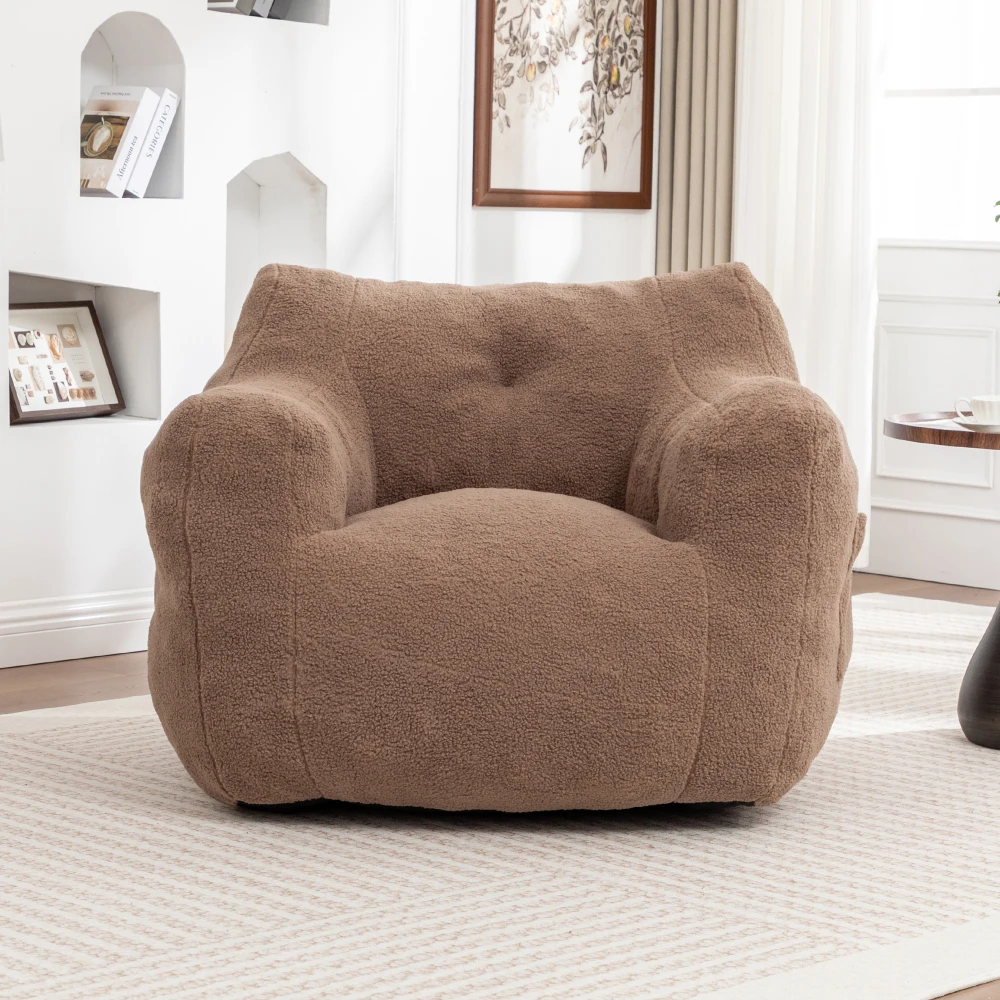 Bean Bag Chair, Bean Bag Sofa Chair with Armrests Stuffed High-Density Foam, Lazy Sofa Comfy Chairs BeanBag Chair for Adults in Living Room,Bedroom Reading