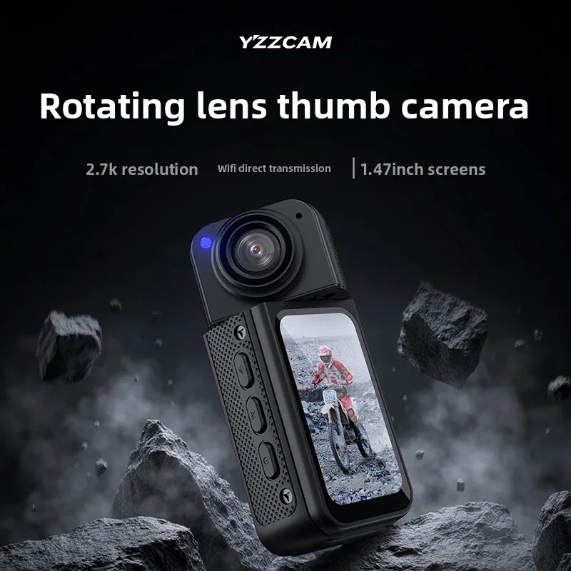 High definition vlog sports camera outdoor cycling helmet thumb camera recorder magnetic anti-shake rotary camera