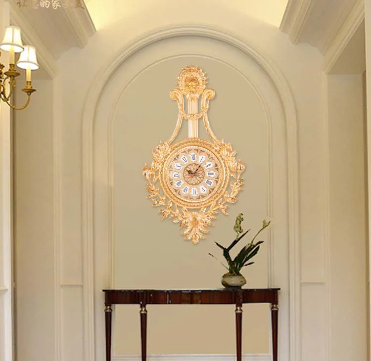 

Factory Direct Sales 2025 Hot Style Brass Wall Clocks European Style Stylish Atmosphere Living Room Wall Brass Wall Clocks