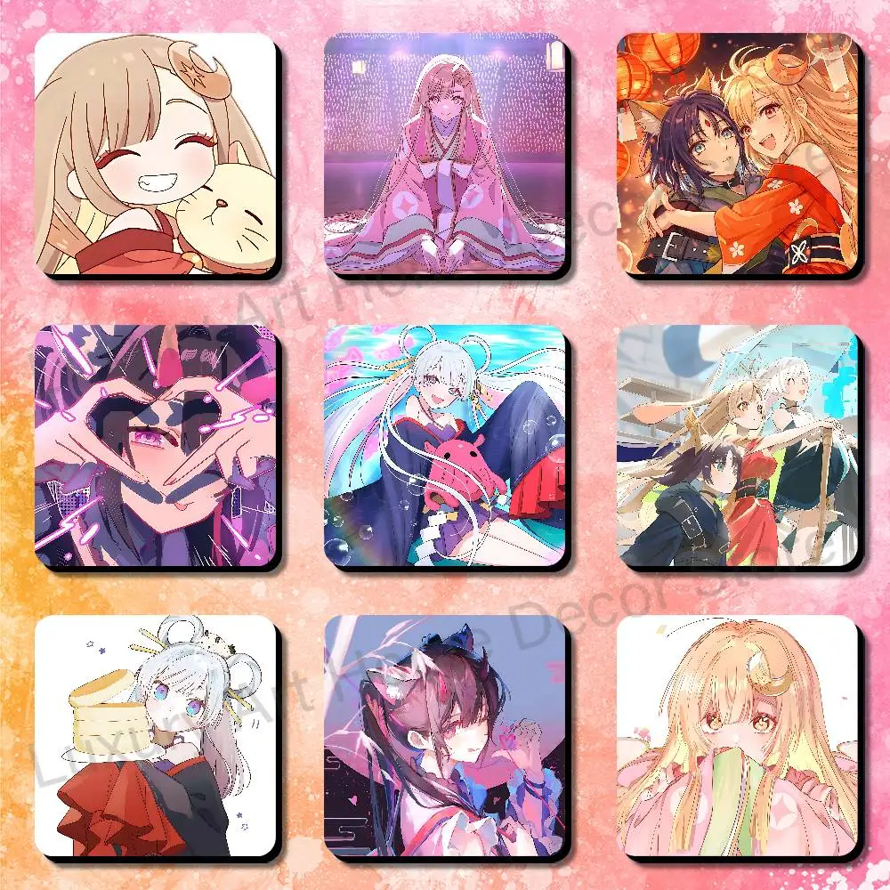 C-Cosmic Princess K-Kaguya Soft Magnetic Refrigerator Magnets Dimensions 75x75mm Personality Decorations Creative Gifts