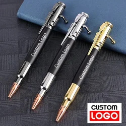 Bolt Action Pen bolígrafo de bolsillo con logotipo personalizado, bolígrafo retráctil para negocios, firma, escuela, oficina, hogar, letras, nombre grabado