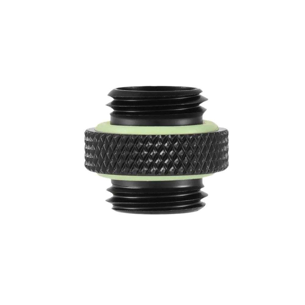 2PCS Durable G1/4 Thread Water Cooling Adapter Short Style Black Water Cooled Coupler PC Water Cooling Computer Water Cooling