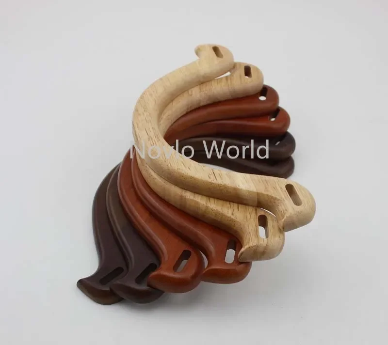 

4-10 Pieces,22*10.5cm 4 Colors accept mix,Solid wood handles for Handmade lady knit bag,Sewing Wood Purse Bag Handles