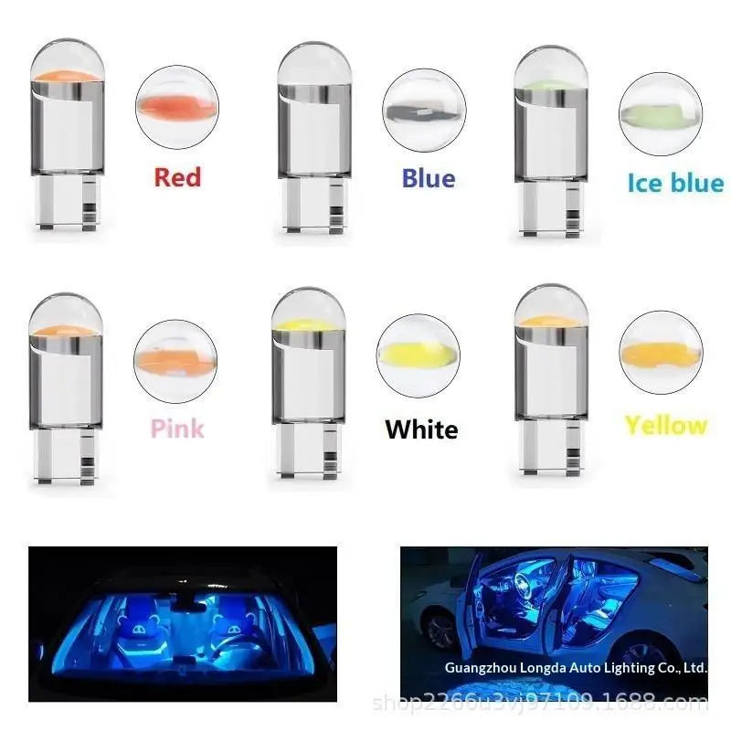 【CR】2 PCS T10 LED Auto Light Bulbs Ultra Bright Energy Saving Waterproof for Car Dome  License Plate Lamps