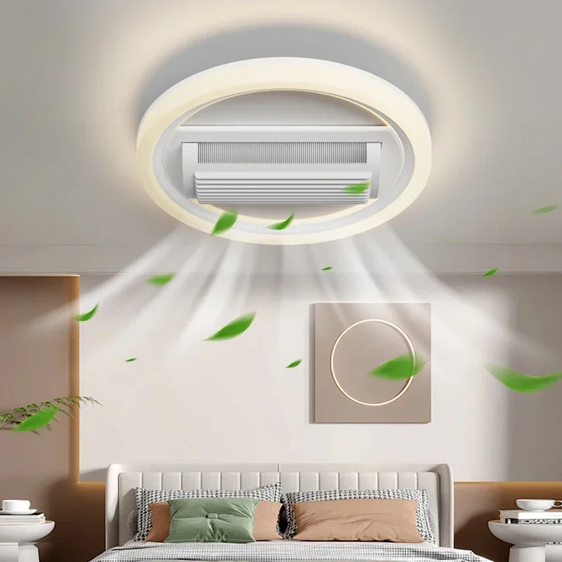 Modern Simple Invisible Fan Light LED Living Room Bedroom Ceiling Fan Light Remote Control Ceiling Light Room Fan Chandelier