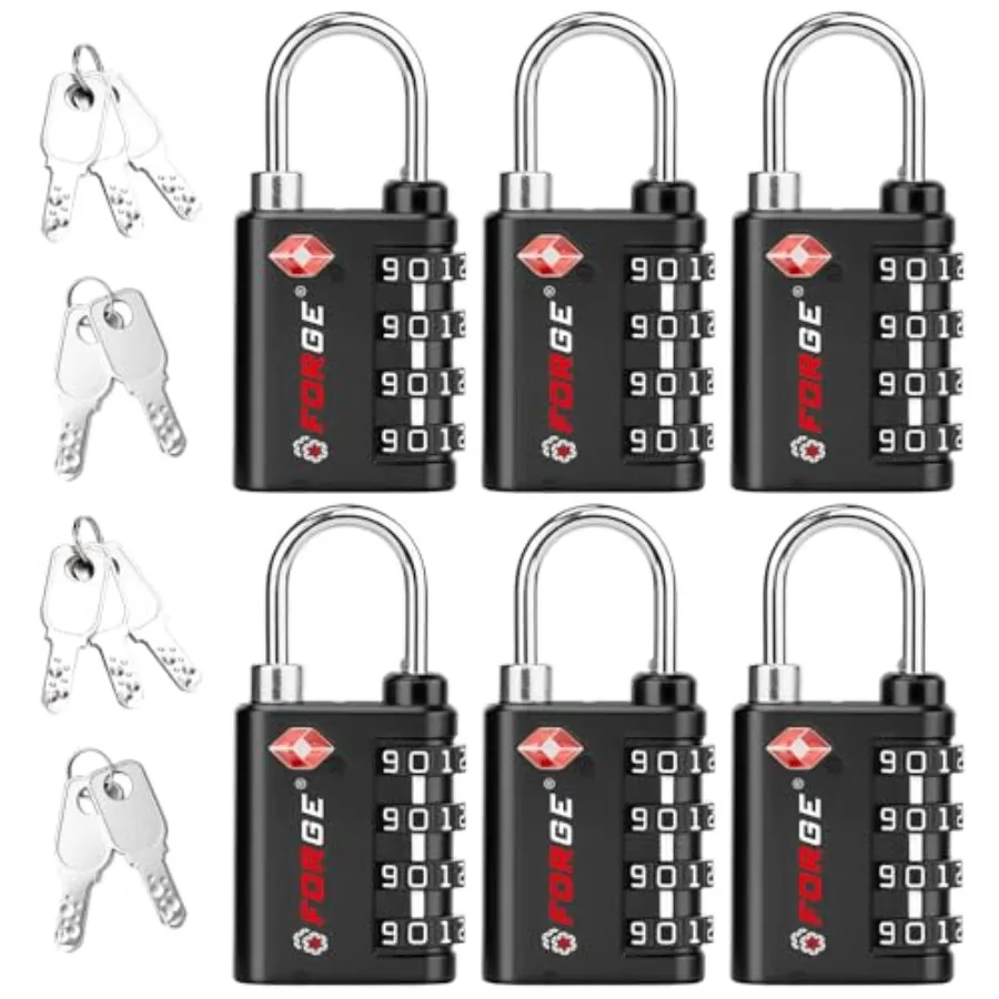 

Dual-Opening: Key or Combination Lock TSA Approved Lock for Luggage Pelican case Travel Gym School Luggage Combination Lock Tra