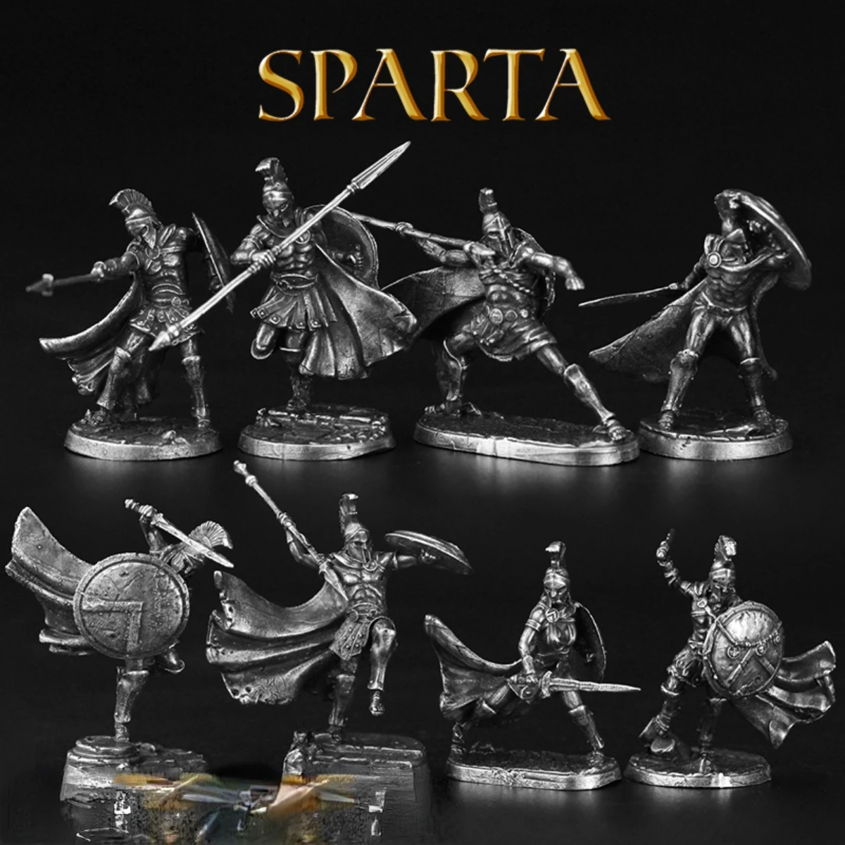 Military Sparta Guardians Knight Warrior Model Miniature Gifts for Men Armor Action Figure Warring Warrior Archer Decoration Toy