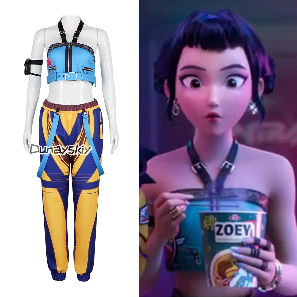 Disfraz de KPOP Huntrix Rumi Mira Zoey, nuevo uniforme, falda superior, cazadores de demonios, superestrella, conjunto para mujer, Carnaval de Halloween