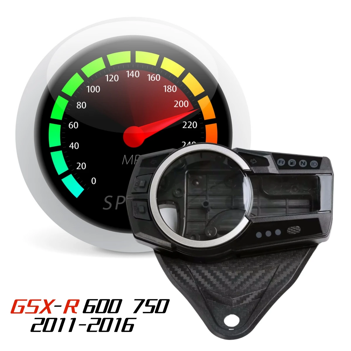 Para Suzuki GSX-R 600 750 GSX-R600 GSX-R750 2011-2016 Accesorios para Moto: Cubierta de Velocímetro, Tacómetro y Reloj