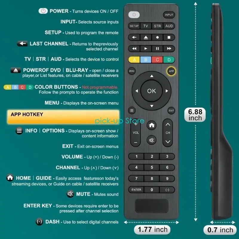 Q5WA Fernbedienung Ersatz für G009 Television LCD LED -Controller Schnellzugriffsbutton Remote Home Entertainment