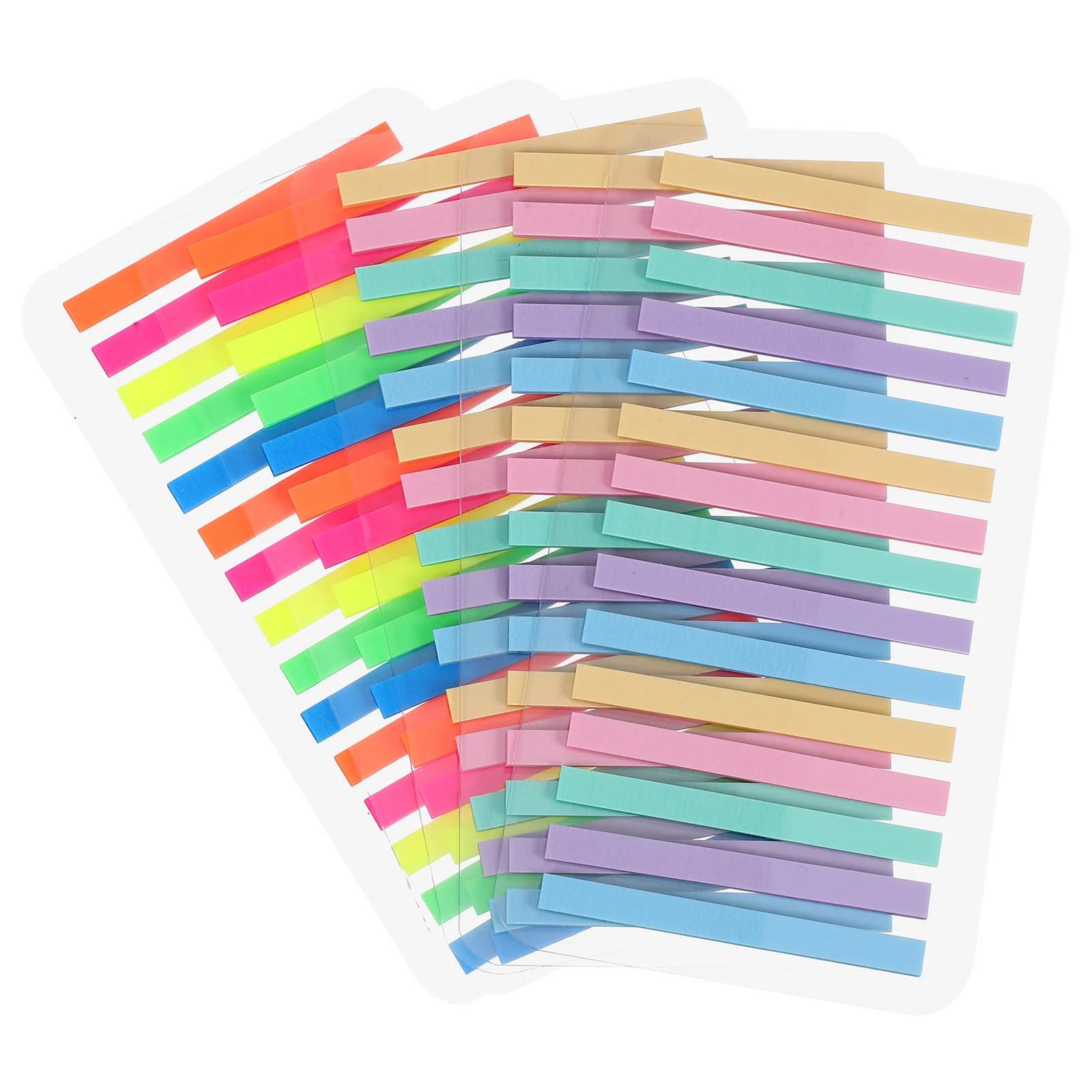 

5Pcs Transparent Sticky Notepads Fluorescent Selfadhesive Thin Text Marker Tabs for Annotating Books Study Materials