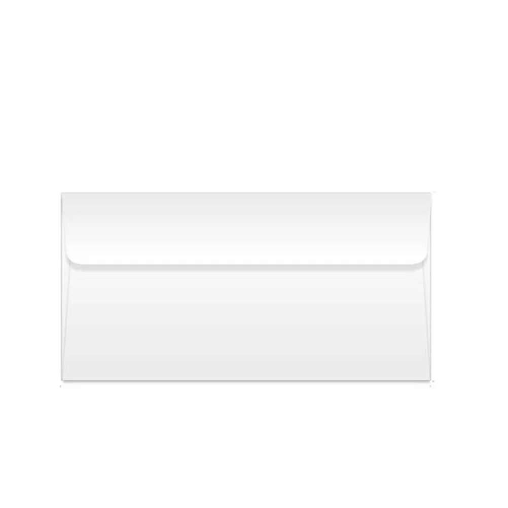 

100 Pcs Pure White Envelope Envelopes Plain Invitation Booklet Business Commercial